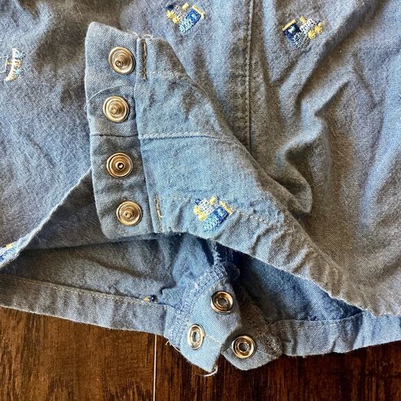 Train Embroidery Cotton One Piece - Picture 6 of 6